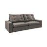 Sofá Alto Padrão Luxuoso Retrátil e Reclinável 4 Lugares Rubi 2,30m - Suede Cinza - 2