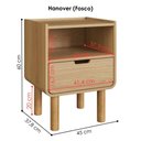 Ver imagem 3 de Mesa de Cabeceira 1 Gaveta 45 Cm 28094 Aura Hanover Artesano