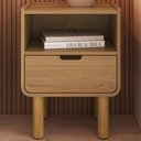 Ver imagem 2 de Mesa de Cabeceira 1 Gaveta 45 Cm 28094 Aura Hanover Artesano