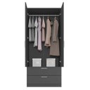 Ver imagem 5 de Guarda Roupa Solteiro 2 Portas 2 Gaveta 1 Cabideiro Brixton