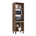 Ver imagem 4 de Paneleiro Forno 3 Portas 217cm x 70cm Provençal Marrom/Jequitibá/Branco