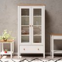 Ver imagem 1 de Cristaleira 2 Portas 1 Gaveta Madeira Maciça Vanilla CabeCasa MadeiraOriginals