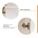 Ver imagem 6 de Cristaleira 2 Portas 1 Gaveta Madeira Maciça Vanilla CabeCasa MadeiraOriginals