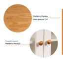 Ver imagem 3 de Cristaleira 2 Portas 1 Gaveta Madeira Maciça Vanilla CabeCasa MadeiraOriginals