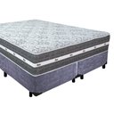 Ver imagem 5 de Cama Box Casal Bipartido Suede + Colchão Anjos Black Graphite Molas Ensacadas 138x188x64cm Cinza