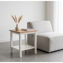 Ver imagem 1 de Mesa Lateral em Madeira Maciça Yescasa Branco