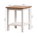Ver imagem 2 de Mesa Lateral em Madeira Maciça Yescasa Branco