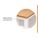 Ver imagem 3 de Mesa Lateral em Madeira Maciça Yescasa Branco