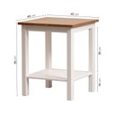 Ver imagem 2 de Mesa Lateral em Madeira Maciça Yescasa Branco