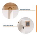 Ver imagem 6 de Mesa de Centro Retangular em Madeira Maciça Pinus Vanilla Amêndoa/Branco Yescasa
