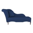 Ver imagem 2 de Divã Recamier Chaise Longue Valentina Clássico com Pés de Madeira Veludo Azul Marinho - Desk Design