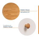 Ver imagem 3 de Buffet 2 Portas 3 Gavetas Madeira Maciça Vanilla Yescasa Branco/Amêndoa