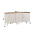 Ver imagem 2 de Buffet 2 Portas 3 Gavetas Madeira Maciça Vanilla CabeCasa MadeiraOriginals