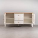 Ver mais imagens de Buffet 2 Portas 3 Gavetas Madeira Maciça Vanilla Yescasa Branco/Amêndoa