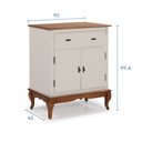 Ver imagem 4 de Balcão Buffet com 2 Portas e 1 Gavetas Pés Luis Xv 60629 Linz Móveis