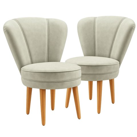 Conjunto 2 Cadeiras Confortável para Mesa de Jantar Decor Cozinha Tecido Veludo