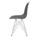 Ver imagem 3 de Kit 2 Cadeiras Decorativas Cinza Brazão Cromado Modelo Eiffel Sala Jantar Contemporânea