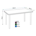 Ver imagem 3 de Mesa de Jantar 6 Lugares Retangular Base Cromada Tampo de Mdp/bp
