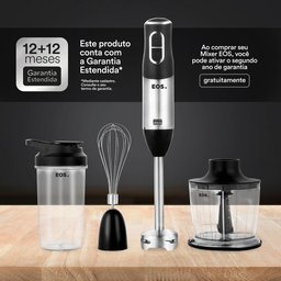 Mixer 3 Em 1 EOS EMX02 2 Velocidades 600W Inox com Preto 110V - 5