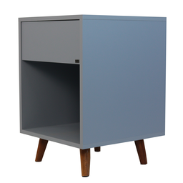Mesa de Cabeceira 1 nicho 1 gaveta 400x550x400 Azul Sereno - Mdf Arauco - 2