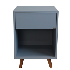 Mesa de Cabeceira 1 nicho 1 gaveta 400x550x400 Azul Sereno - Mdf Arauco