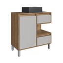 Ver imagem 1 de Gabinete Banheiro 80cm Paula Mel Arenas Cuba Preta Gavetas 1 Porta e 1 Nicho