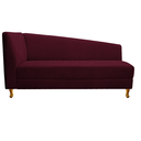Ver imagem 2 de Recamier Valéria 185cm Lado Direito de Quem Senta Sala de Estar Suede Bordo - Incasa Decor