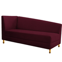 Ver imagem 1 de Recamier Valéria 185cm Lado Direito de Quem Senta Sala de Estar Suede Bordo - Incasa Decor