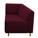 Ver imagem 3 de Recamier Valéria 185cm Lado Direito de Quem Senta Sala de Estar Suede Bordo - Incasa Decor