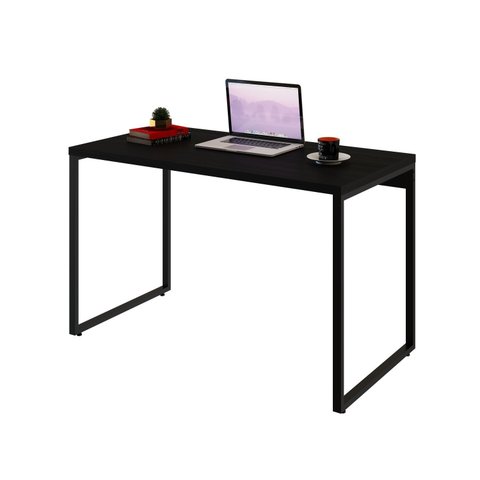 Conjunto com 10 Escrivaninhas Kuadra Estilo 120cm Industrial Preto Ônix