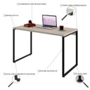Ver imagem 5 de Conjunto com 10 Escrivaninhas Kuadra Estilo 120cm Industrial Snow Bege