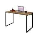 Ver imagem 3 de Conjunto com 10 Escrivaninhas Kuadra Estilo 120cm Industrial Carvalho Marrom
