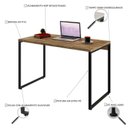 Ver imagem 5 de Conjunto com 10 Escrivaninhas Kuadra Estilo 120cm Industrial Carvalho Marrom