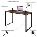 Ver imagem 5 de Conjunto com 10 Escrivaninhas Kuadra Estilo 120cm Industrial Carvalho Dark Marrom