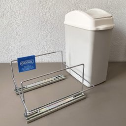 Lixeira de Cozinha Deslizante 8,8L de Embutir com Corrediça Lateral Giosul Cinza - 6