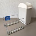 Ver imagem 6 de Lixeira de Cozinha Deslizante 8,8L de Embutir com Corrediça Lateral Giosul Cinza