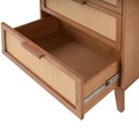Ver imagem 6 de Cômoda Inari 4g | 68 Cm X 40 Cm | Madeira Maciça com Palhinha | Caramelo Caramelo