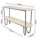 Ver imagem 4 de Aparador Requinte Pés de Aço Tubular 160 cm Off White/Preto
