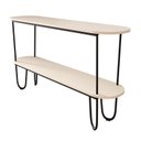 Ver imagem 1 de Aparador Requinte Pés de Aço Tubular 160 cm Off White/Preto
