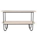Ver imagem 3 de Aparador Requinte Pés de Aço Tubular 160 cm Off White/Preto