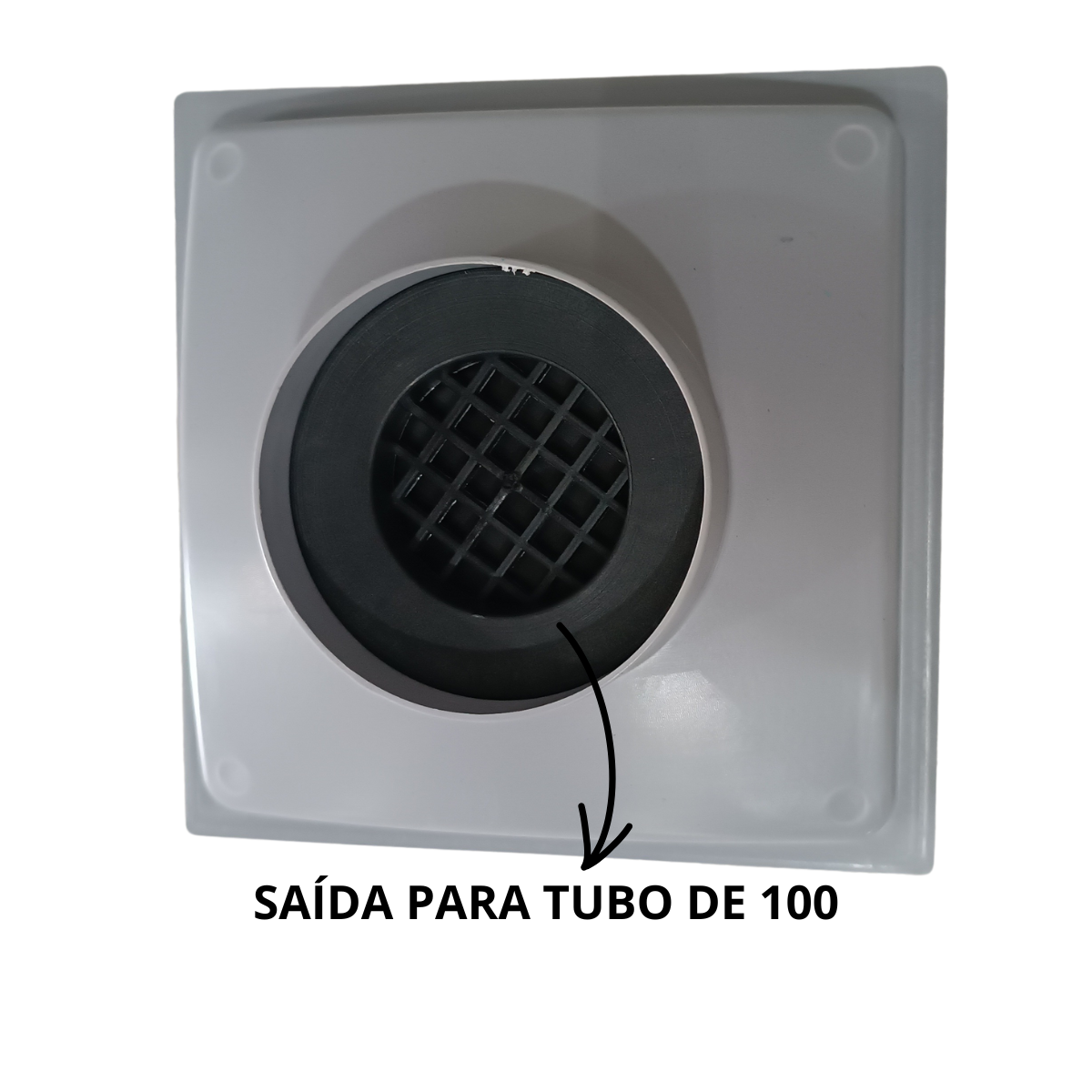 Ralo Anti Cheiro 20x20 Alumínio Perfurado Bolinha Coletor Cinza Saída Baixa para Tubo de 100mm - 5