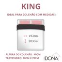 Ver imagem 4 de Jogo de Cama King 400 Fios Marfim Ponto Palito 4 Peças