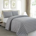 Ver imagem 1 de Jogo de Cama 300 Fios Estampado Casal 4 peças Cor:Chevron