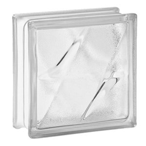 Tijolo Bloco de Vidro Transparente Textura 19x19x8 Tradestar Estrela
