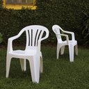 Ver imagem 3 de Kit 10 Cadeiras Poltrona Plástica Empilhável Reforçada Branca Mor