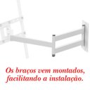 Ver imagem 3 de SUPORTE TV 10" a 56" BRAÇO LONGO VESA 400X400 4 MOV BRANCO