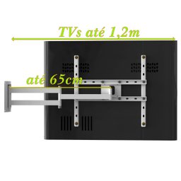 SUPORTE TV 10" a 56" BRAÇO LONGO VESA 400X400 4 MOV BRANCO - 2