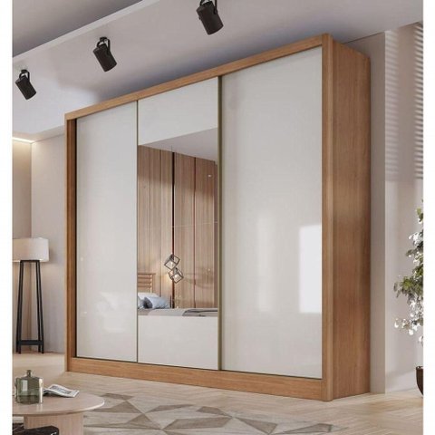 Guarda Roupa Casal - Medelim - Cumaru/fendi - Novo Horizonte