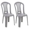 Conjunto 2 Cadeiras Bistrô de Plástico Polipropileno Atlântida - Tramontina 92013 - Cinza 92013/210 - 1