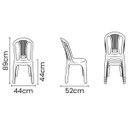 Ver imagem 5 de Conjunto 2 Cadeiras Bistrô de Plástico Polipropileno Atlântida - Tramontina 92013 - Cinza 92013/210